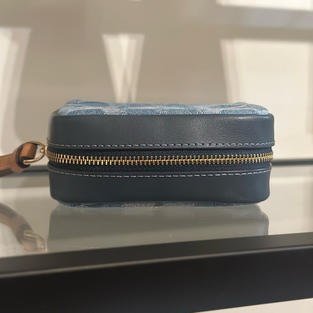 Coach Denim Pouch Wristlet - Picture 5 of 9
